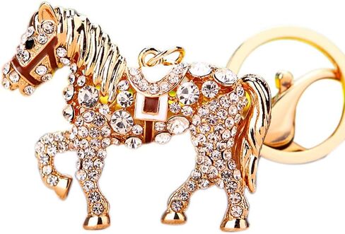 Bestdays Crystal Key Ring Rhinestone Horse Keychain for Women and Men, Animal Purse Charm Pendant for Handbags, Wallets, and Bags in Saudi Arabia