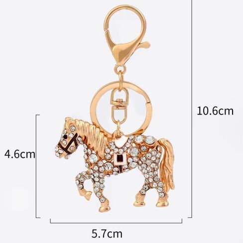 Bestdays Crystal Key Ring Rhinestone Horse Keychain for Women and Men, Animal Purse Charm Pendant for Handbags, Wallets, and Bags in Saudi Arabia