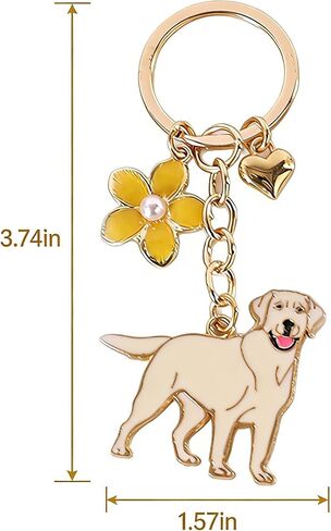 Dog Keychain Fashion Puppy Bag Charm for Purse Handbags Bag Car Key Chain, Metal Bag Charm Pendant for Women,Girls in Saudi Arabia