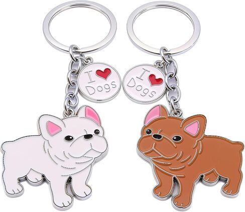 Dog Keychain Fashion Puppy Bag Charm for Purse Handbags Bag Car Key Chain, Metal Bag Charm Pendant for Women,Girls in Saudi Arabia