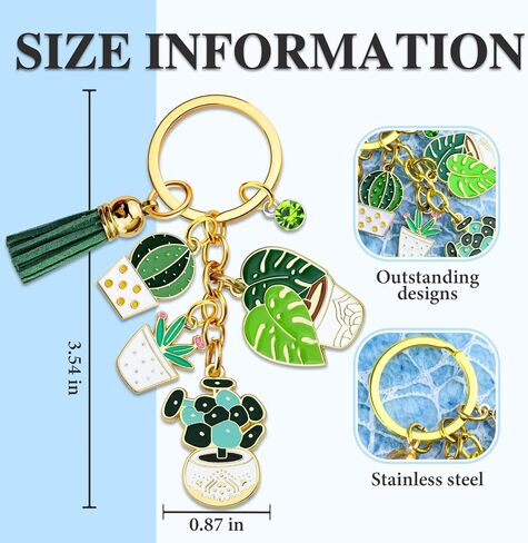 Gardening Gifts Plant Keychain Plant Lover Gifts for Women Garden Gift for Plants Lady Gardener Accessories for Plants Mom Gardening Stuff for Gardeners Succulent Birthday Themed Gift in Saudi Arabia