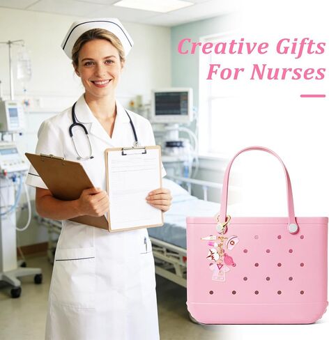 Nurse Keychain Gifts for Women, Pink Nurse Accessories, Nurse Bag Charms for Nurses Day & Graduation in Saudi Arabia