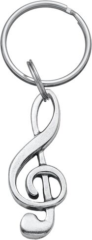 DANFORTH – Music Note Keyring, 2" – G Clef - Lanyard, Bag & Backpack Keychains For Men, Women, Teens – Marching Band, Rock Band, Musician & DJ Charms – Split Key Ring – Made In USA in Kuwait