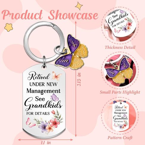Retired Gifts for Women 2026 Retirement Gifts for Woman Grandma Keychain Gift For Retired Women Funny Grandmas Gift Mothers Day Retired Gift For Grandma Coworkers in Saudi Arabia
