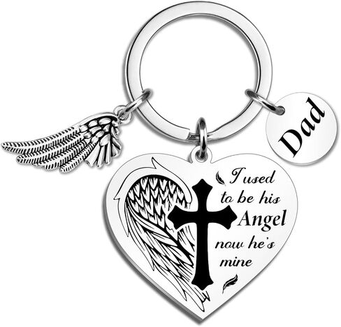 【Bereaved Fathers Day Gifts】 Memorial Gifts for Loss of Dad Memorial Keychain In Memory of Dad Gifts for Women Men Loss of Father Sympathy Gift for Someone Who Lost Their Dads in Saudi Arabia