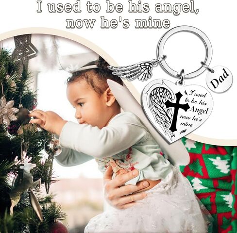 【Bereaved Fathers Day Gifts】 Memorial Gifts for Loss of Dad Memorial Keychain In Memory of Dad Gifts for Women Men Loss of Father Sympathy Gift for Someone Who Lost Their Dads in Saudi Arabia