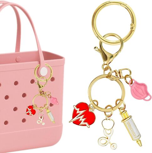 Nurses Gifts for Women, Keychain Nurse Charms Essentials Accessories for Tote Bag/Purse Nurses Week Graduation Gifts in Saudi Arabia