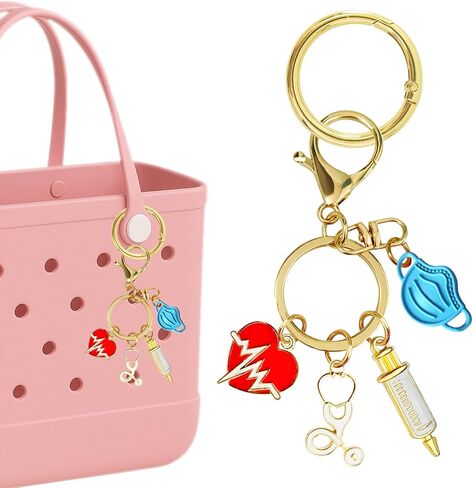 Nurses Gifts for Women, Keychain Nurse Charms Essentials Accessories for Tote Bag/Purse Nurses Week Graduation Gifts in Saudi Arabia