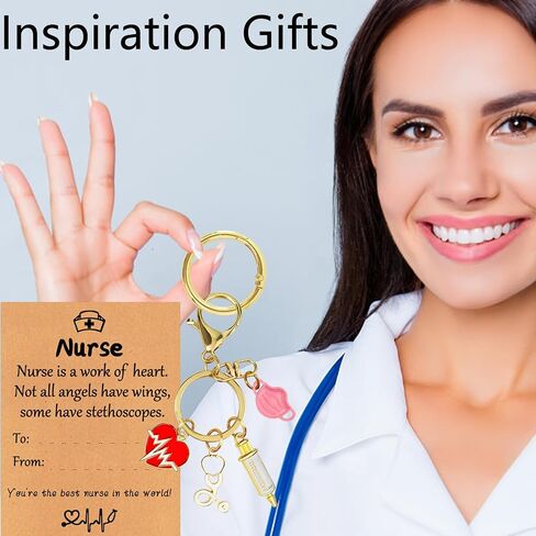 Nurses Gifts for Women, Keychain Nurse Charms Essentials Accessories for Tote Bag/Purse Nurses Week Graduation Gifts in Saudi Arabia