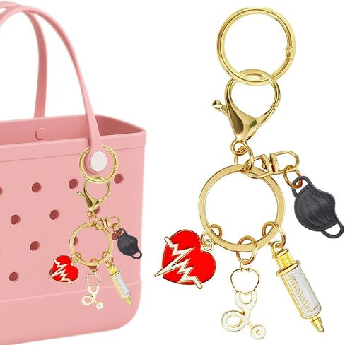 Nurses Gifts for Women, Keychain Nurse Charms Essentials Accessories for Tote Bag/Purse Nurses Week Graduation Gifts in Saudi Arabia