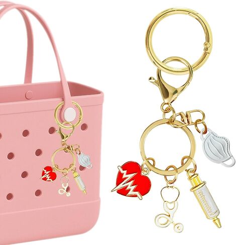 Nurses Gifts for Women, Keychain Nurse Charms Essentials Accessories for Tote Bag/Purse Nurses Week Graduation Gifts in Saudi Arabia