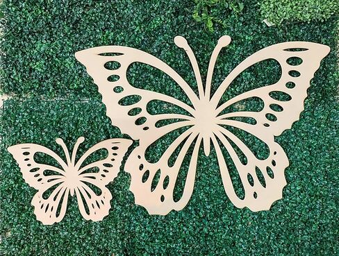 2PCS Wooden Butterfly Wall Decorations,Butterfly Room Wall Decor,Birthday party Wall Decor Signs for Women Gifts Lavender Bedroom Living Room Kitchen Office in Saudi Arabia