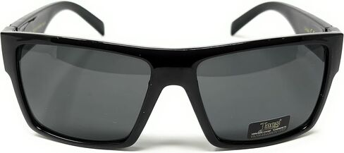 LOCS Hardcore Shades Oversize Stylish Square Frame Sunglasses, Black Frame with Gray Lenses in Kuwait