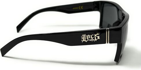 LOCS Hardcore Shades Oversize Stylish Square Frame Sunglasses, Black Frame with Gray Lenses in Kuwait