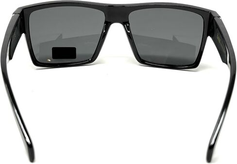 LOCS Hardcore Shades Oversize Stylish Square Frame Sunglasses, Black Frame with Gray Lenses in Kuwait