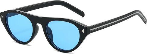Onrtry Retro Oval Sunglasses for Women Men Small Cat Eye Sun Glasses Vintage Narrow Shades in Saudi Arabia