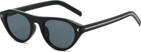 Onrtry Retro Oval Sunglasses for Women Men Small Cat Eye Sun Glasses Vintage Narrow Shades in Saudi Arabia