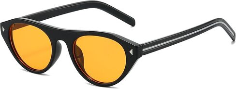 Onrtry Retro Oval Sunglasses for Women Men Small Cat Eye Sun Glasses Vintage Narrow Shades in Saudi Arabia