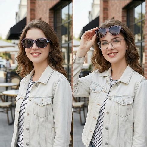 Sunglasses that Fit Over Glasses for Women, Polarized Fit Over Glasses Sunglasses for Driving and Outdoor Activities, Purple Tortoiseshell Gray Lens with Floral Pattern Design in Saudi Arabia