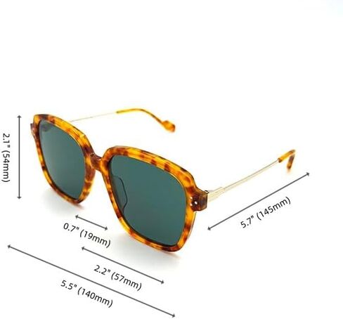 oversized vintage glasses for women，retro sunglasses for men，tortoise green sunglasses, Oak Demi in Kuwait