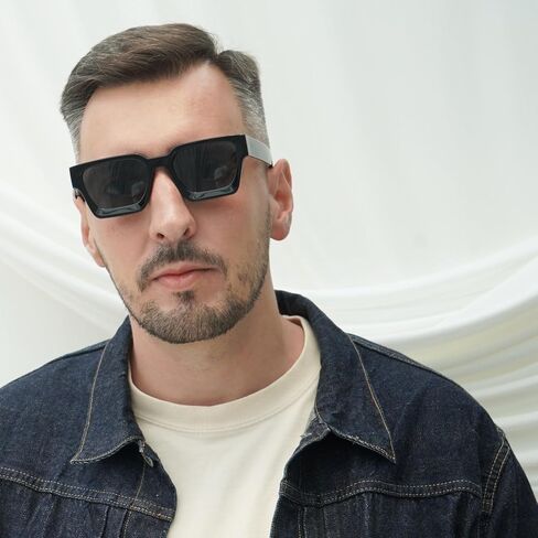 Plant-Based Bio-Acetate Square Sunglasses for Women & Men, Polarized UV400, Lightweight Eco-Friendly in Kuwait