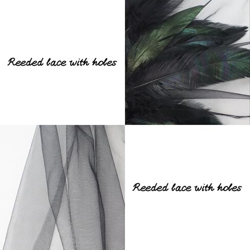 Women's Gothic Feather Tulle Cape, Peacock Feather Collar Cloak, Halloween Vampire Costume Masquerade Party Cosplay in Saudi Arabia
