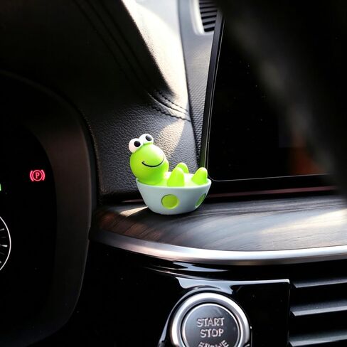YGMONER 4Pcs Cute Resin Tortoise Figurines for Car Dashboard – Mini Turtle Ornaments for Car Monitor Decor, Small Animal Statue with Adhesive Stickers in Kuwait