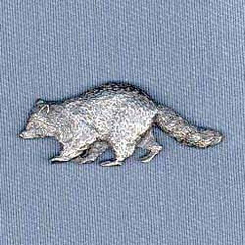 George Harris Raccoon Pewter Lapel Pin Brooch - USA Made - Hand Crafted in Saudi Arabia