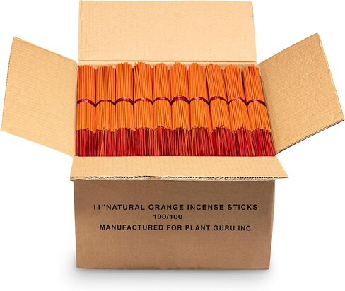 10000 Unscented (Orange) Incense Sticks 11" Bulk Wholesale - 100% Natural Joss and Bamboo Punk Blanks - Great for DIY Aromatherapy Incense Making. in Kuwait