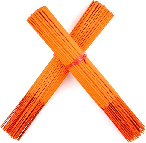 10000 Unscented (Orange) Incense Sticks 11" Bulk Wholesale - 100% Natural Joss and Bamboo Punk Blanks - Great for DIY Aromatherapy Incense Making. in Kuwait