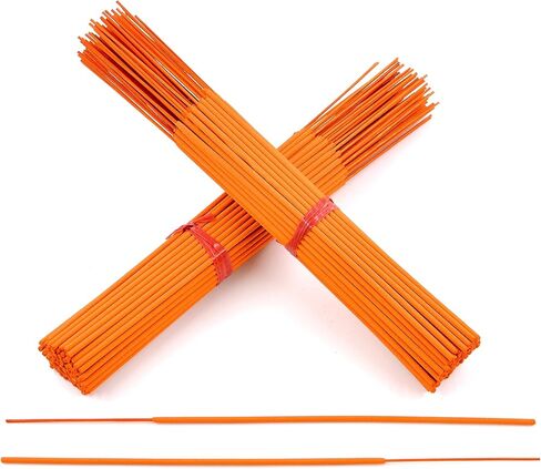 10000 Unscented (Orange) Incense Sticks 11" Bulk Wholesale - 100% Natural Joss and Bamboo Punk Blanks - Great for DIY Aromatherapy Incense Making. in Kuwait