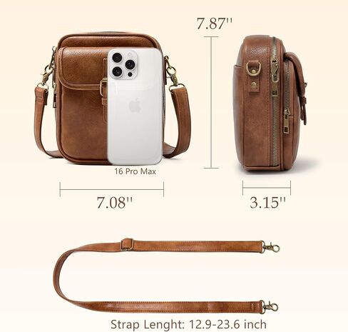Yarnic Small Messenger Bag & Cell Phone Purse for Women(Brown) in Saudi Arabia