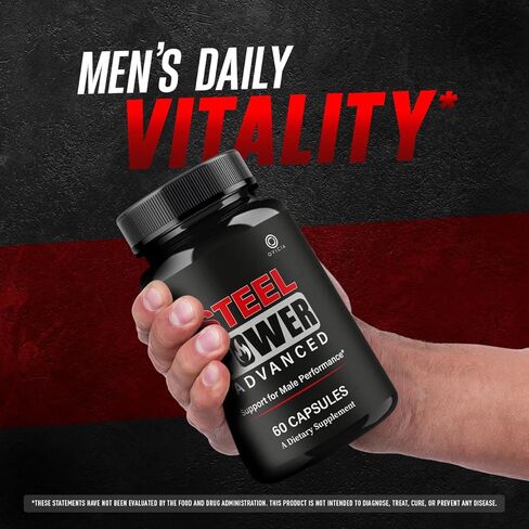 (3 Pack) Steel Power - Steel Power Pills All Natural Maximum Strength, Daily SteelPower Capsules Premium Advanced Support Formula for Overall Health & General Wellness, 180 Capsules for 3 Months in Saudi Arabia