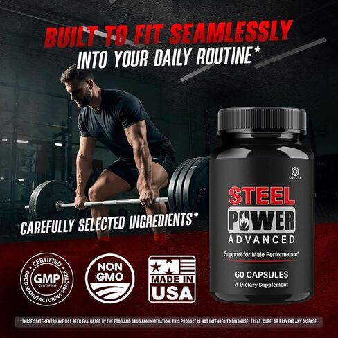(3 Pack) Steel Power - Steel Power Pills All Natural Maximum Strength, Daily SteelPower Capsules Premium Advanced Support Formula for Overall Health & General Wellness, 180 Capsules for 3 Months in Saudi Arabia