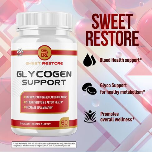 (2 Pack) Sweet Restore Glycogen Support Capsules, Official Sweet Restore Glycogen Support Pills with All Natural Ingredients, Overall Health and Wellness with Max Strength Multivitamin (120 Capsules) in Saudi Arabia