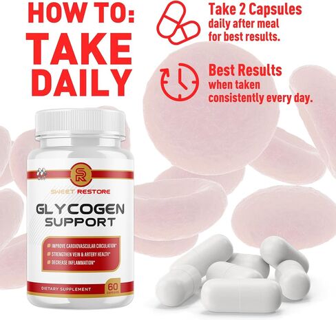 (2 Pack) Sweet Restore Glycogen Support Capsules, Official Sweet Restore Glycogen Support Pills with All Natural Ingredients, Overall Health and Wellness with Max Strength Multivitamin (120 Capsules) in Saudi Arabia