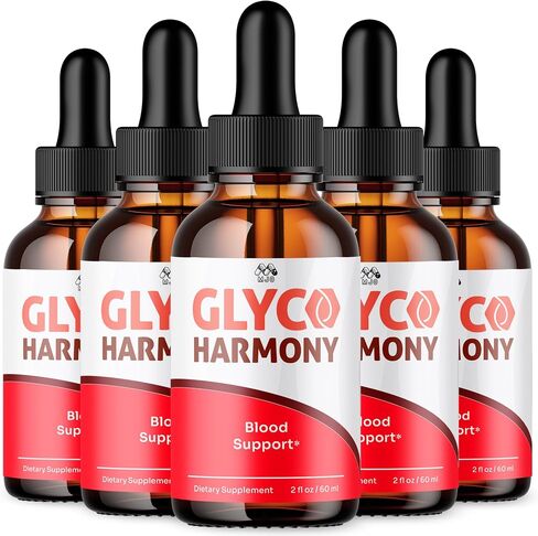 Glyco Harmony Drops, Official Glyco Harmony Liquid Supplement with All Natural Ingredients, GlycoHarmony Blood Support Max Strength Health & Wellness Vitamin Supplement (5 Bottle Bundle, 150 Servings) in Saudi Arabia