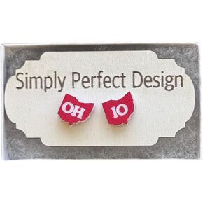 Handmade Hypoallergenic Ohio State Buckeyes Earrings: Perfect OSU Jewelry Gift for Women, Ideal for Gameday, Graduation, or Ohio State Fans in Saudi Arabia