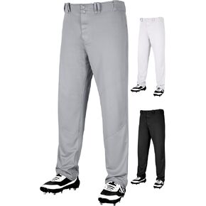 Full Length Men's Baseball Pants, Open Bottom, Loose Fit Adult Baseball Pants with Adjustable Length in Saudi Arabia