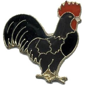 Pack of 3 Black Rooster Bike Motorcycle Hat Cap Lapel Pin HP4144 in Saudi Arabia