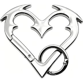 Cute Heart Carabiner Clip – Gold or Silver Key Ring Accessory for Bag Charms,Backpacks & Keys – Goth Keychain in Saudi Arabia