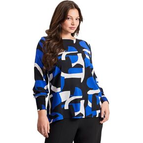 Avenue Women's Plus Size Geo Printed Tunic in Saudi Arabia