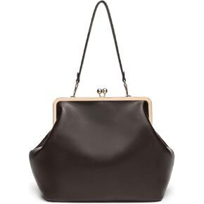 Kisslock Bag for Women Kiss Lock Purses and Handbags Leather Kisslock Shoulder Purse Trendy Tote Bag in Kuwait