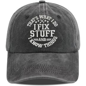 Dad Gifts Hat - I Fix Stuff Funny Gifts for Men, Black Cap Present for Father's Day Birthday Step Dad in Saudi Arabia