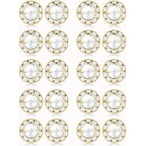 10 Pairs Rhinestone Earrings for Women Gold Silver Plated Crystal Halo Stud Earrings for Dance Competitions Stage Opera Performance Wedding Party Earring Jewelry 15mm Round Shaped in Kuwait