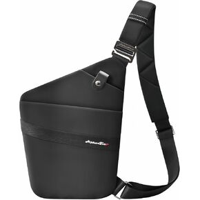 Anti-Theft Crossbody Bag for Women & Men - Pickpocket Proof Lockable Zipper, RFID Blocking, Hidden Pockets & Slash-Resistant Slim Sling Bag For Travel (Black) in Saudi Arabia