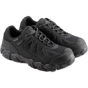 Thorogood Crosstrex Waterproof Athletic Safety Toe Work Shoes for Men - Lightweight Premium Leather and Mesh with Comfort Insole and Slip-Resistant Outsole; ASTM Rated, Black/Grey - 10 W in Kuwait