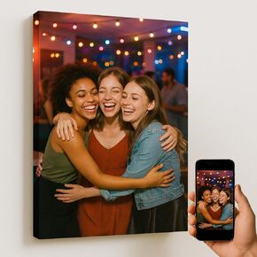Custom 16x20 inches Canvas Prints with Your Photos, Personalized Picture To Canvas Wall Art, Custom Wall Art for Bedroom, Living Room, Wedding Baby Pet Family Wrapped Framed in Saudi Arabia