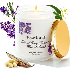 Lavender Eucalyptus Soy Candle 7oz – Relaxing Aromatherapy | Lavender eucalyptus aroma · Clean burn · Long-lasting fragrance · Calming effect · Stress relief · Gift ready in Saudi Arabia