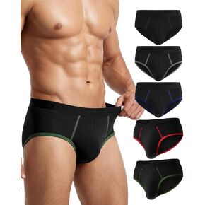 IIncontinence Underwear for Men, Men’s Incontinence Underwear Washable Leak Proof Briefs, Washable Reusable Bladder Control Underwear, 5 Pack, Black Briefs for Light Bladder Leaks, Daily Wear (Large) in Saudi Arabia